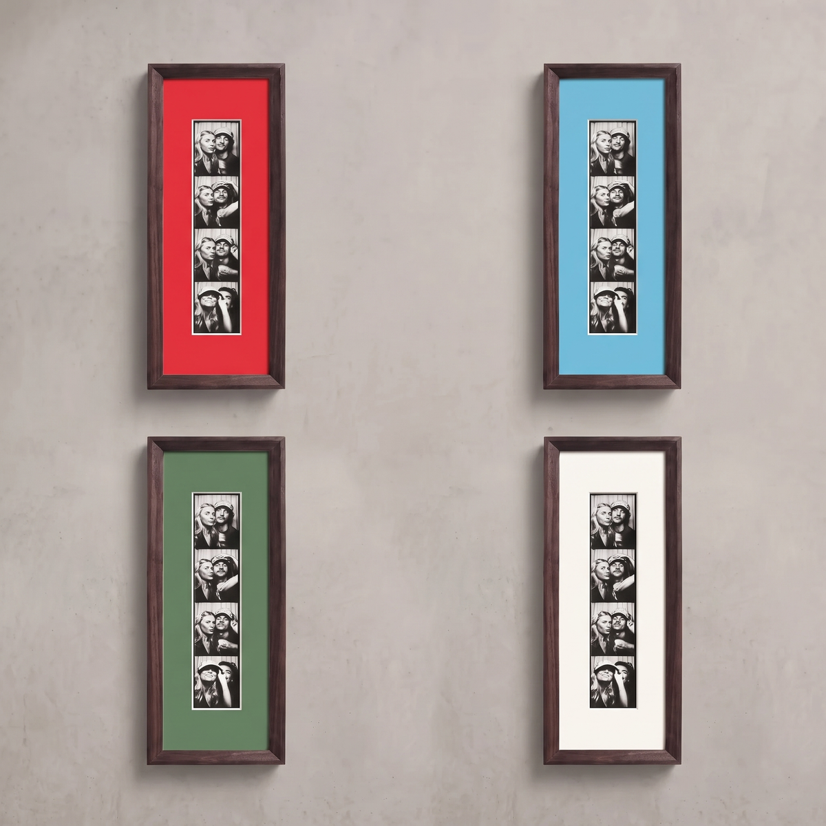 Tapered Dark Wood Photobooth Frame
