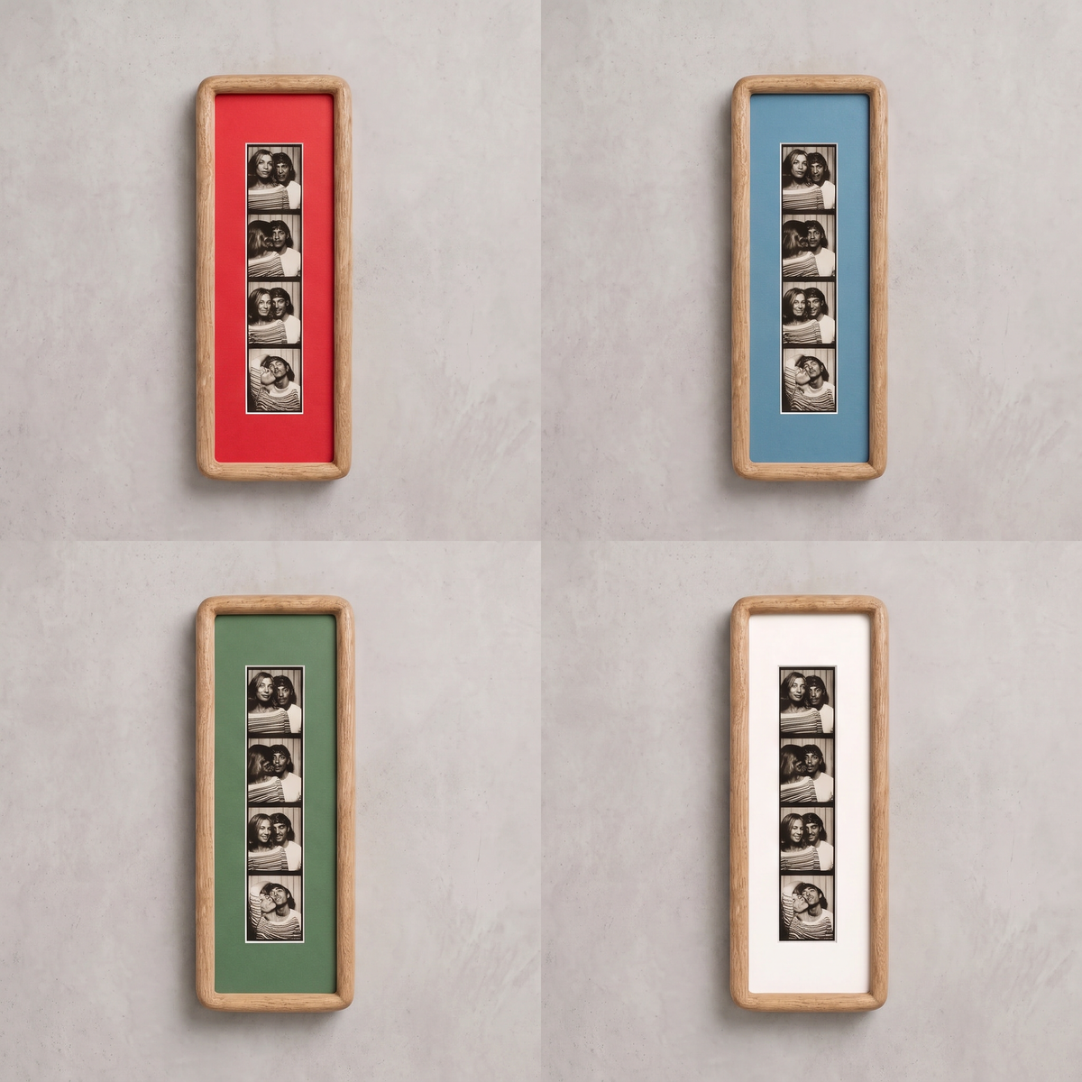 Curved Light Wood Photobooth Frame
