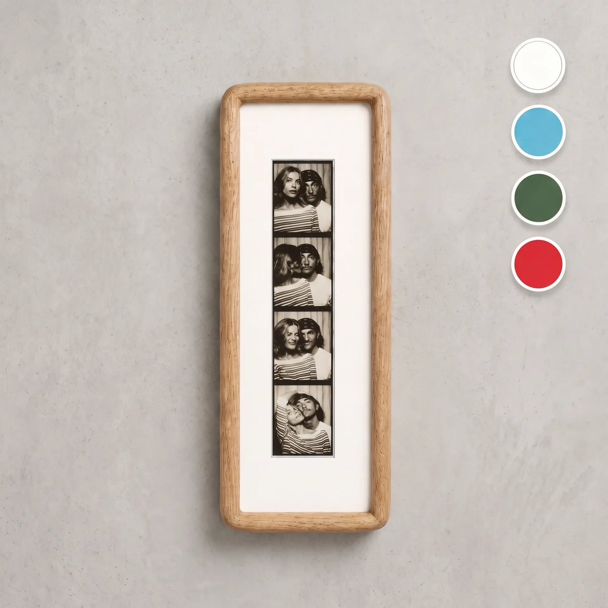 Curved Light Wood Photobooth Frame