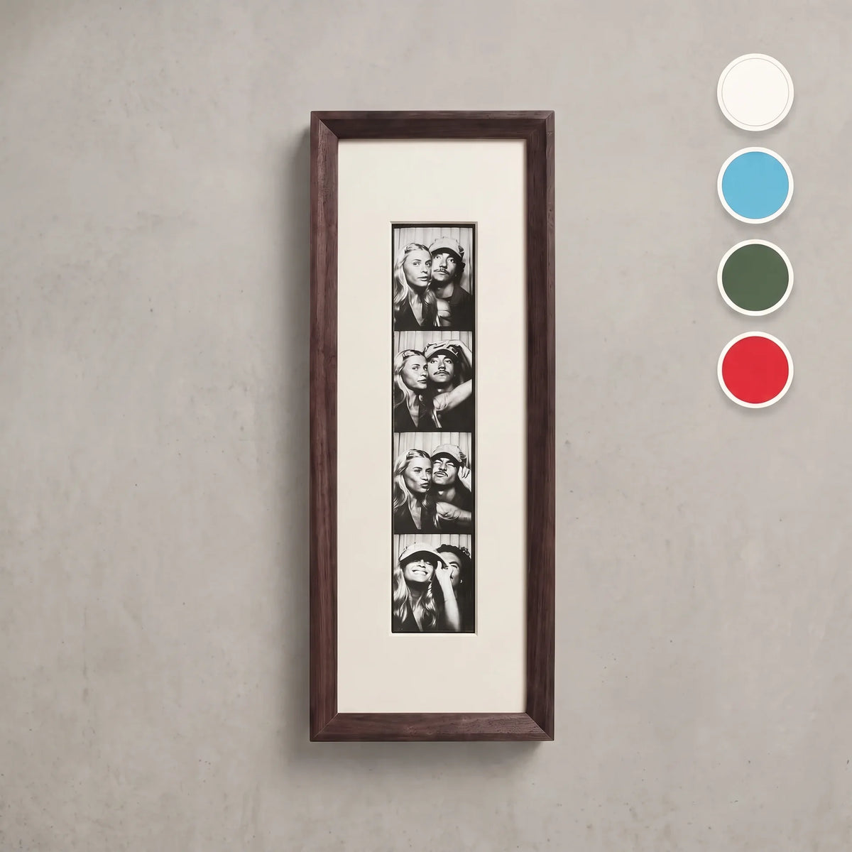 Tapered Dark Wood Photobooth Frame